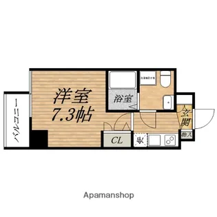 ミュプレ北浜EAST【9階】の間取り