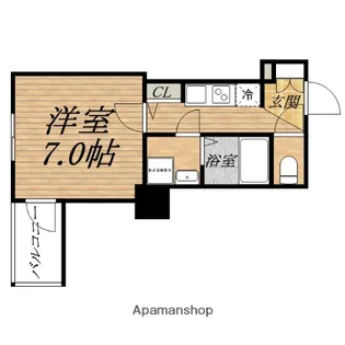 ミュプレ北浜EAST【6階】の間取り