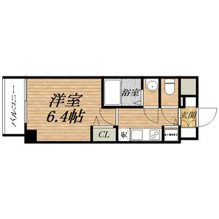 プレサンス谷町リーベ【4階】の間取り