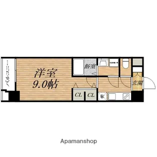 スプランディッド淀屋橋DUE【9階】の間取り