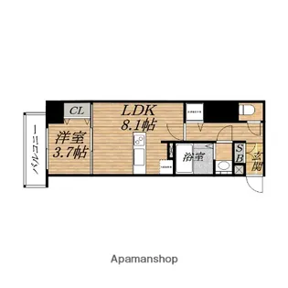 ノーブルコート堺筋本町【11階】の間取り