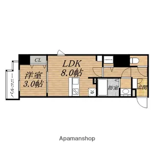 ノーブルコート堺筋本町【12階】の間取り