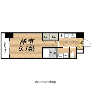 セイル淀屋橋【7階】の間取り