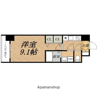 セイル淀屋橋【6階】の間取り