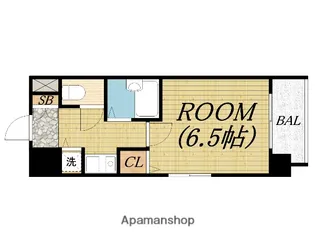 ユニーブル靭公園 【9階】の間取り