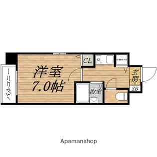 ユニーブル靭公園 【10階】の間取り