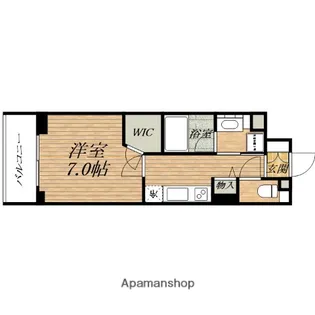 ハビテ靭CENTER COURT【13階】の間取り