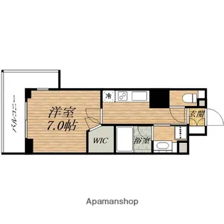 ハビテ靱センターコート【3階】の間取り