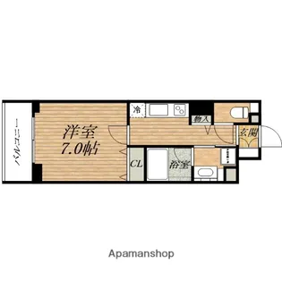 ハビテ靱センターコート【5階】の間取り