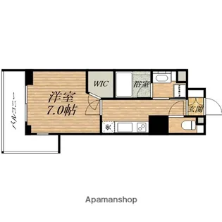 ハビテ靱センターコート【4階】の間取り