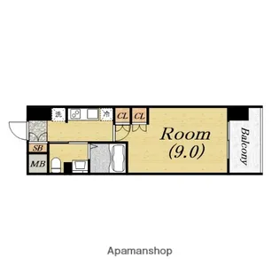 コンフォリア阿波座【2階】の間取り