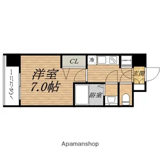 レジュールアッシュウエストレジス【4階】の間取り