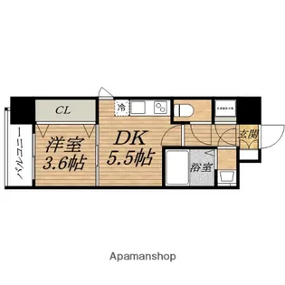 レジュールアッシュウエストレジス【2階】の間取り