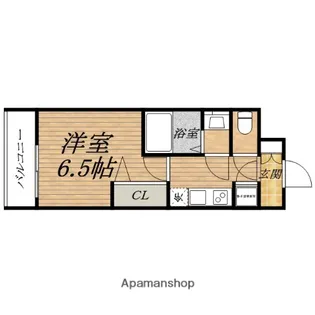 レジュールアッシュウエストレジス【8階】の間取り