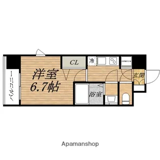 レジュールアッシュウエストレジス【11階】の間取り