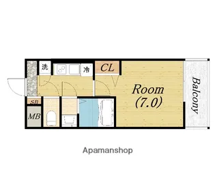 レジュールアッシュウエストレジス【4階】の間取り