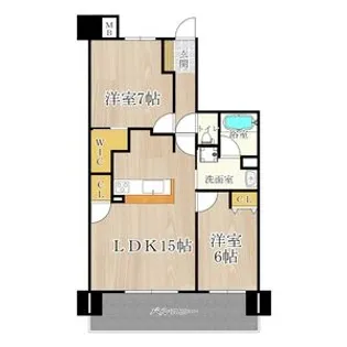 CITY SPIRE難波グレイス【7階】の間取り