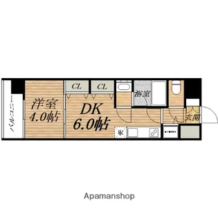 S−RESIDENCE淀屋橋【11階】の間取り