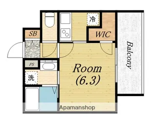 エスリード阿波座レジデンス【6階】の間取り