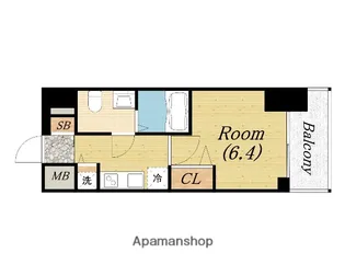 クリスタルグランツ西本町【13階】の間取り