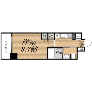 コンフォリア北浜【4階】の間取り
