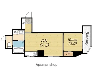 オリエンタル南堀江【7階】の間取り