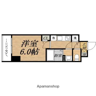 プレサンス江戸堀【2階】の間取り