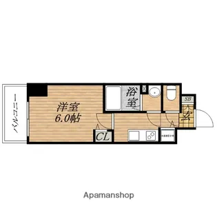 プレサンス江戸堀【6階】の間取り