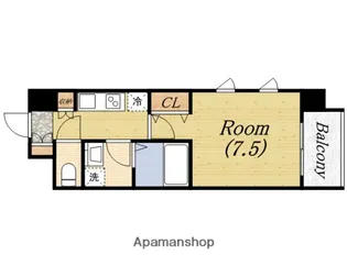 レジディア靭公園【5階】の間取り