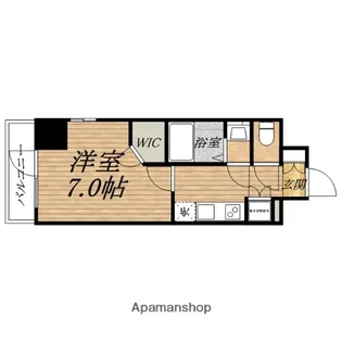 エスリード心斎橋ラグジェ【5階】の間取り