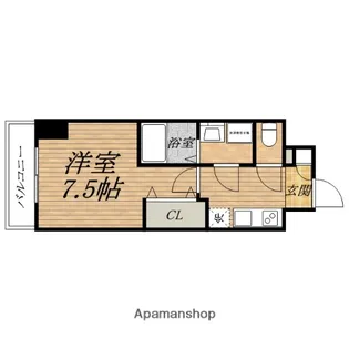 エスリード心斎橋ラグジェ【15階】の間取り
