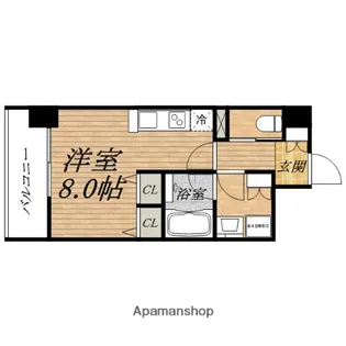 アーバネックス北浜【2階】の間取り