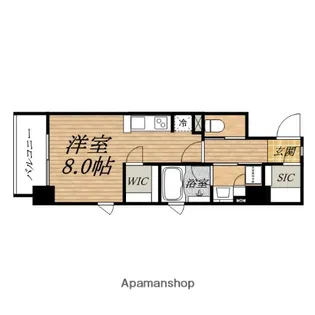アーバネックス北浜【10階】の間取り