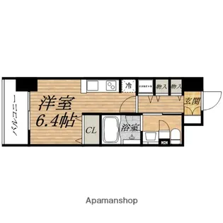 アーバネックス北浜【15階】の間取り