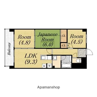 アーデンコート西長堀【3階】の間取り