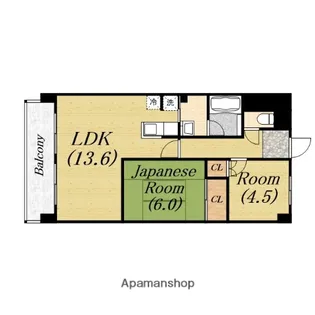 アーデンコート西長堀【6階】の間取り