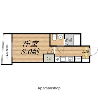 SERENITE堺筋本町SUD【2階】の間取り