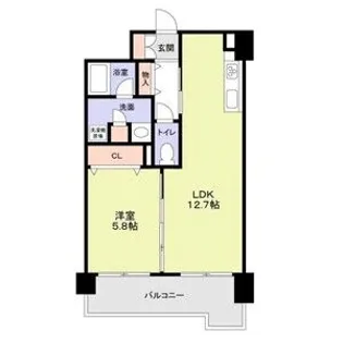 グランディールNAMBA【9階】の間取り