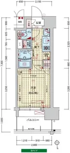 プレサンス難波元町【9階】の間取り