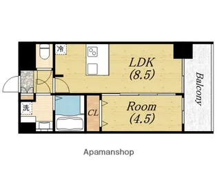 プレサンスOSAKA DOMECITYワンダー【11階】の間取り