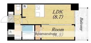 プレサンスOSAKA DOMECITYワンダー【11階】の間取り