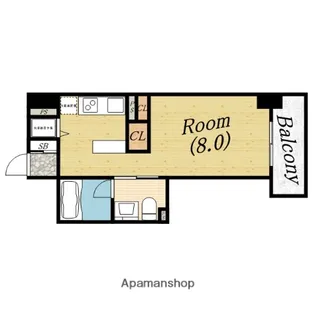 アプリーレ京町堀【6階】の間取り