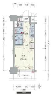 プレサンス天神橋ディオレ【0307号室】の間取り