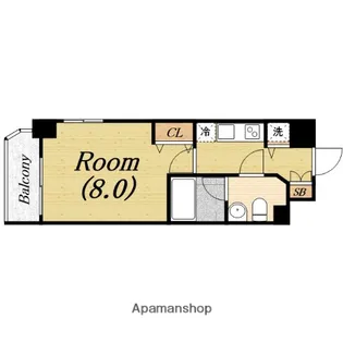アーデン京町堀ウエスト【2階】の間取り
