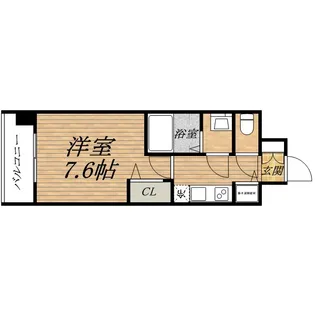 プレサンス松屋町駅前デュオ【15階】の間取り