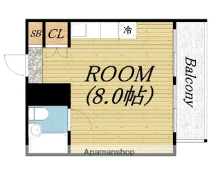 五條コーポ【7階】の間取り