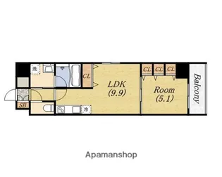 南堀江プライマリーワン【8階】の間取り