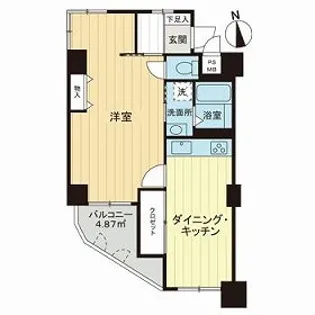 ライオンズマンション夕陽丘【2階】の間取り