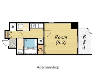 ララプレイス京町堀プロムナード【6階】の間取り