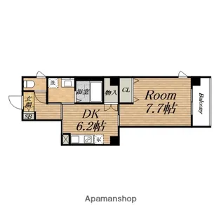 WOB AWAZA【3階】の間取り